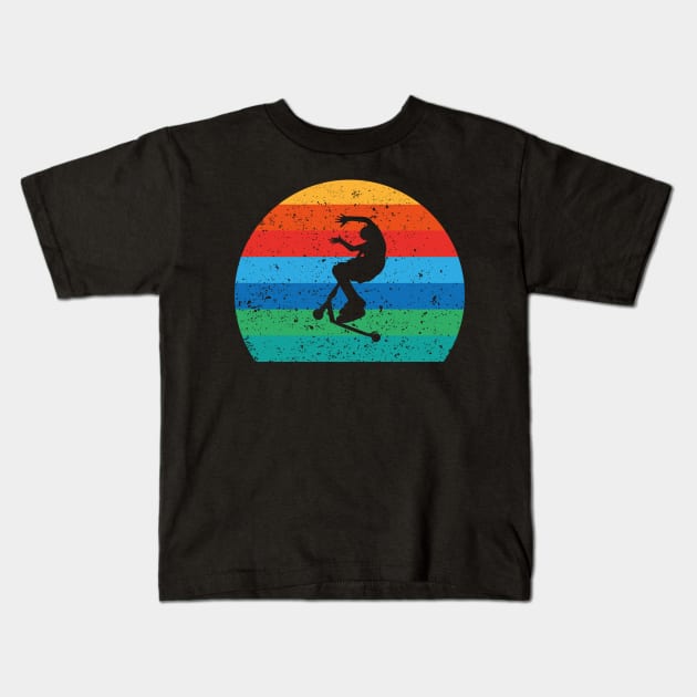 Scooter jump vintage sport gift Kids T-Shirt by Fantasy Designer